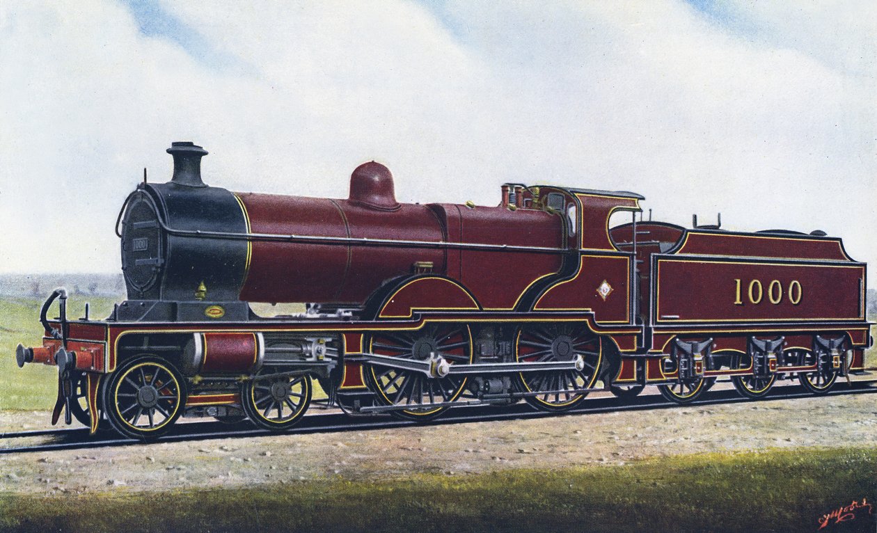 Az Eden Valley mentén: Deeley Compound Engine 1000 a Midland Railway számára alkotó: Edwin Thomas Rudd
