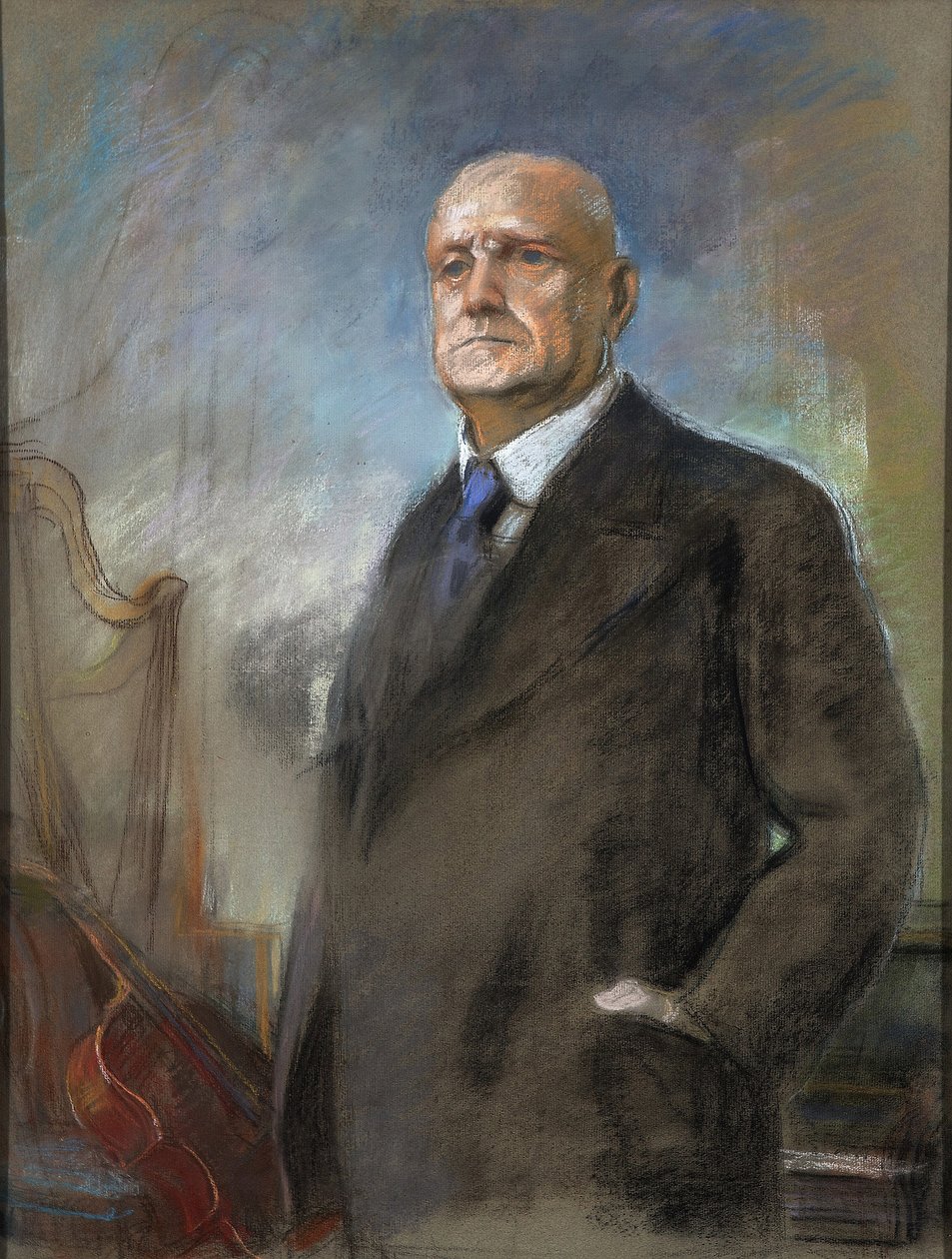 Jean (Johan) Sibelius (1865-1957) - Eero Jaernefelt (1863-1937). Pasztell kartonon Méret : 87x51 cm Magángyűjtemény alkotó: Eero Järnefelt
