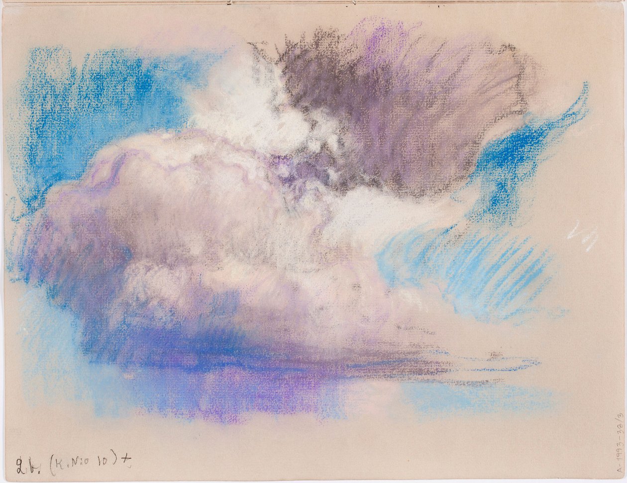Wolken, Seite aus Järnefelts Skizzenbuch alkotó: Eero Järnefelt