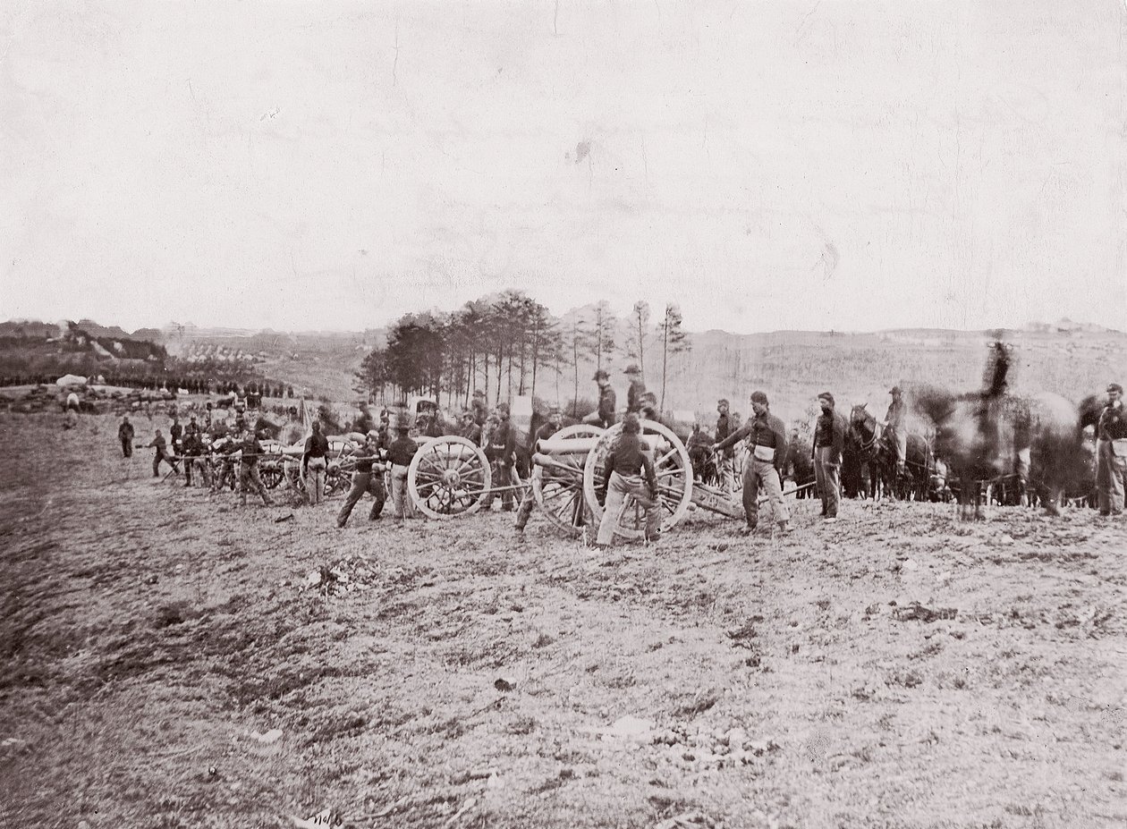 Dutch Gap csatorna, James River, 1864. alkotó: Egbert Guy Fowx