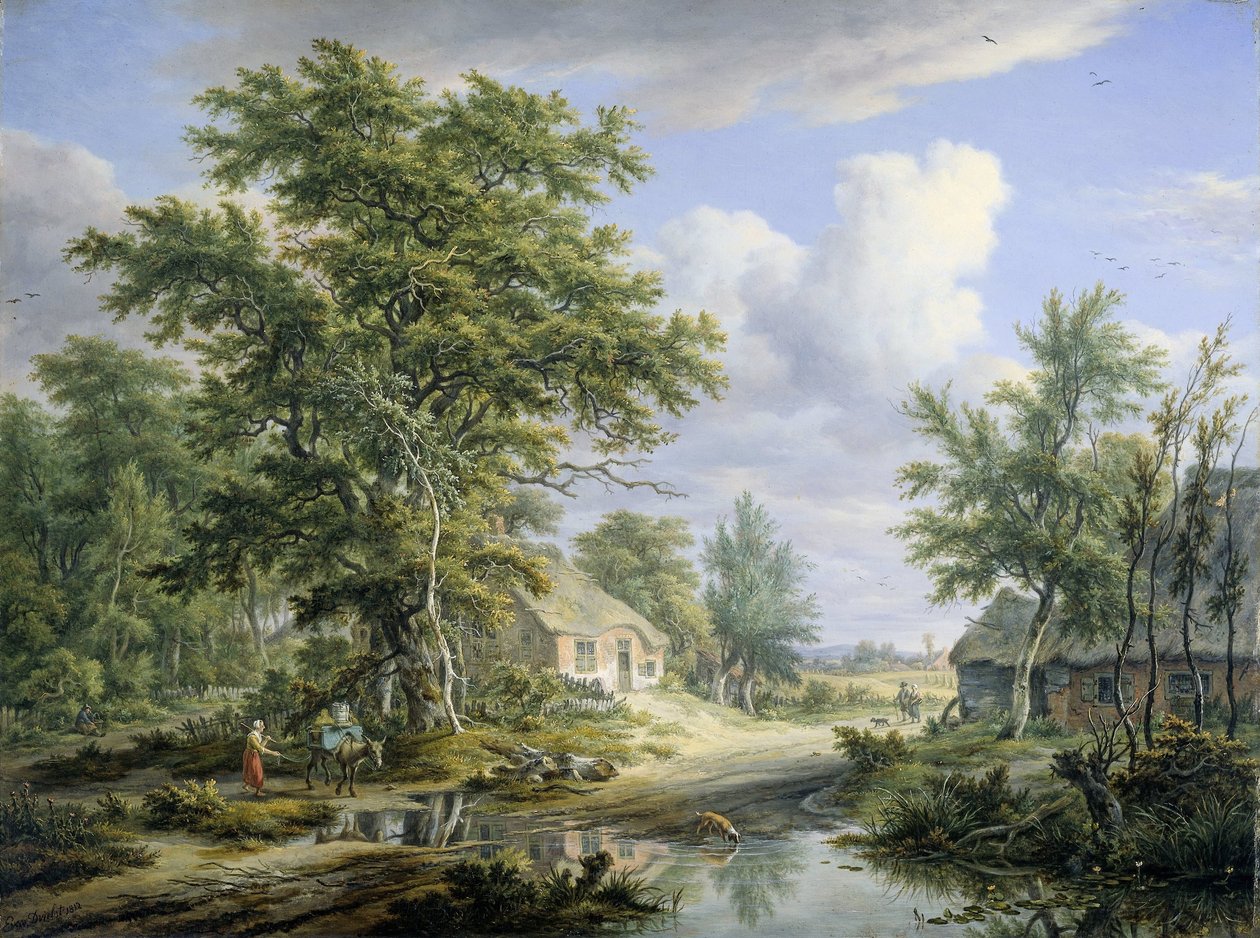 Farmok egy erdő peremén alkotó: Egbert van Drielst