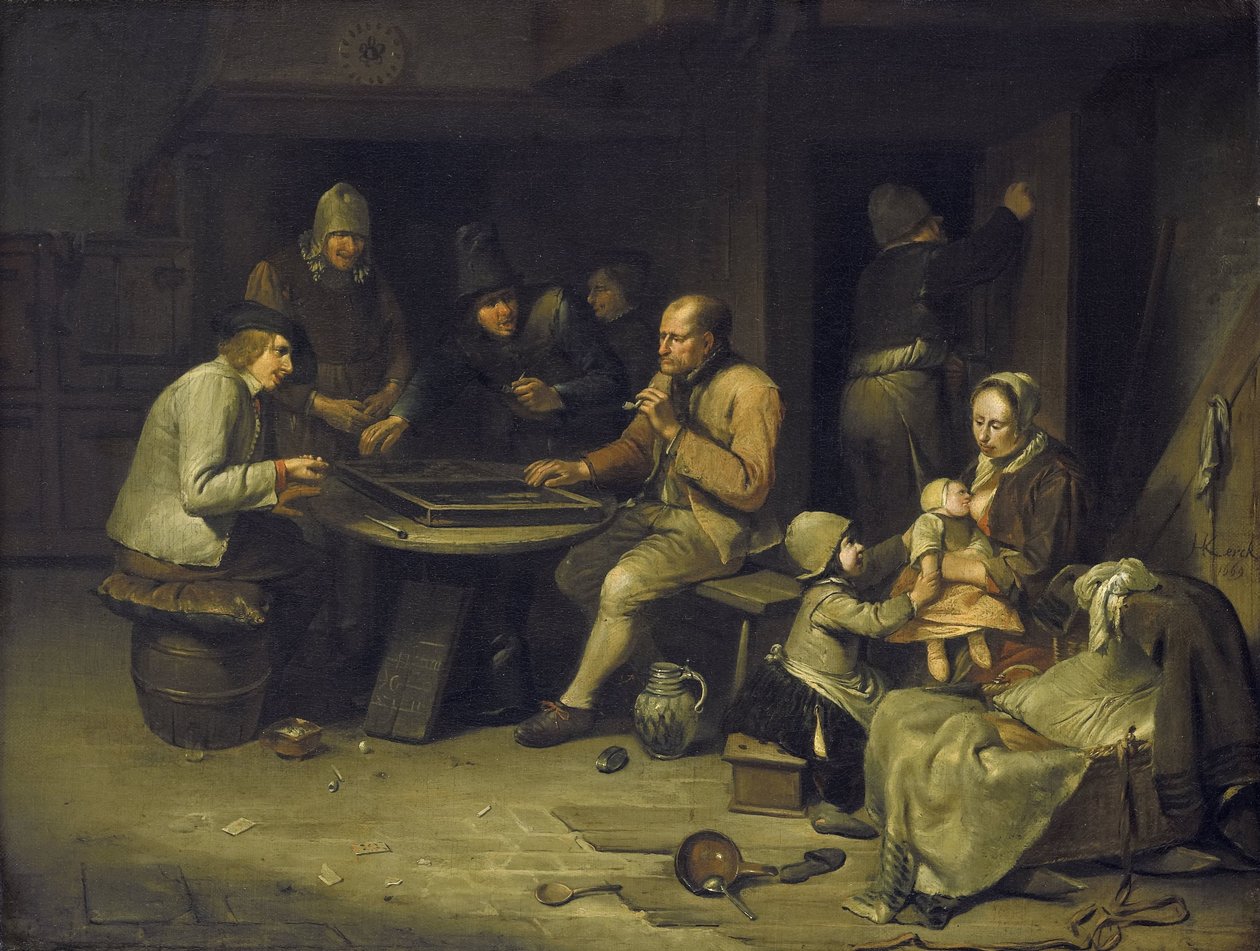 Ann Inn Backgammon játékosokkal alkotó: Egbert van Heemskerck (I)