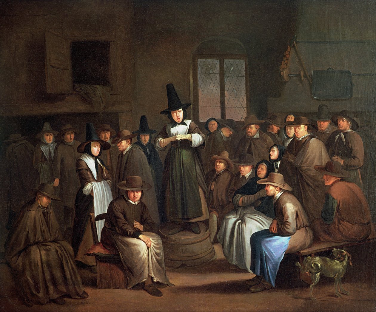 A kvékerek találkozója alkotó: Egbert van the Elder Heemskerk