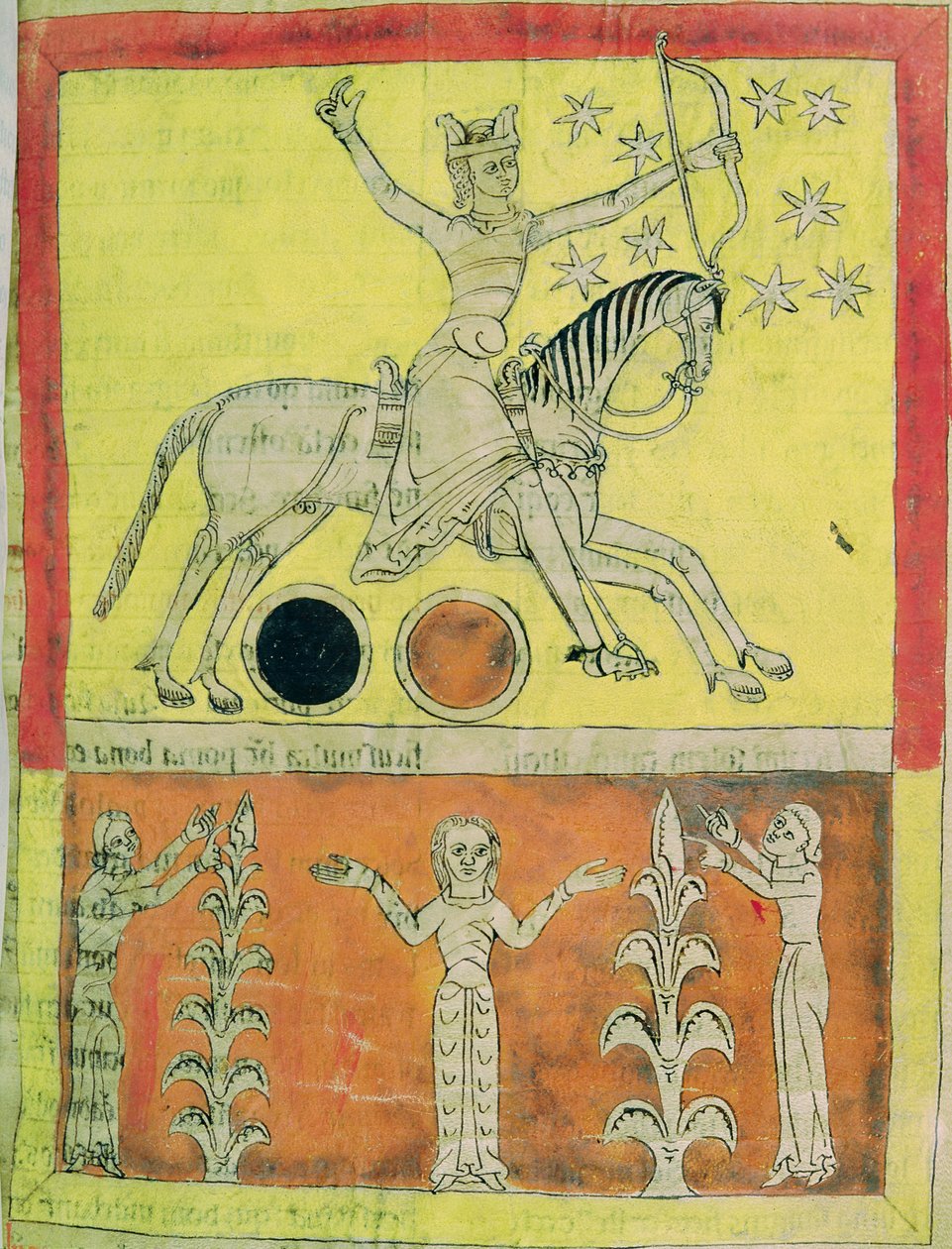 A fehér lovag fehér lovon indul a Sátán elleni harcba. miniatűr a „Lorvão Beatus”-kommentárból Szent János apokalipsziséhez, 1189 alkotó: Egeas