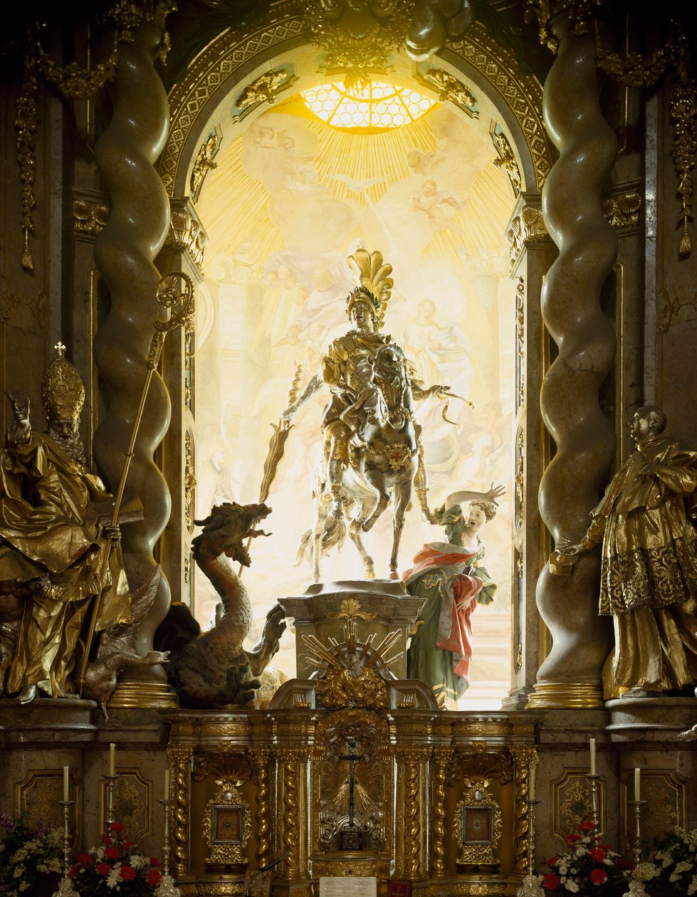 Cosmas Damian Asam (1686-1739) és Egid Quirin Asam (1692-1750) építész, a Szent György és a Sárkány Szent György és Márton temploma. 1716-1751 Weltenburg, Németország alkotó: Egid Quirin Asam