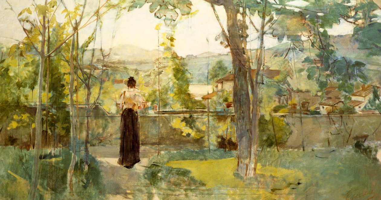 A kertemből (Signában), 1888 körül (olaj, vászon) alkotó: Egisto Ferroni