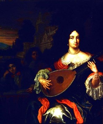 Egy lanton játszó hölgy két fiúval az oldalán (nem azonos a 31891-gyel) alkotó: Eglon Hendrick van der attr. to Neer
