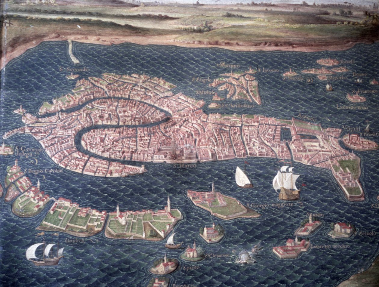 Velence, részlet a Galleria dell Carte Geografiche-ből, 1580-83 alkotó: Ignazio Danti