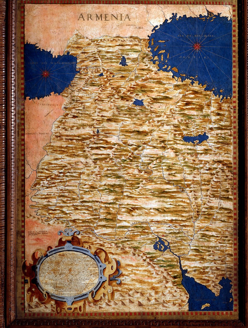 LaRmenie ”” A térképet Egnazio Danti (1536-1586) matematikus, kozmográfus és olasz építész készítette. 1567 körül. Firenze, Palazzo Vecchio, Sala del Mappamondo alkotó: Egnazio Danti