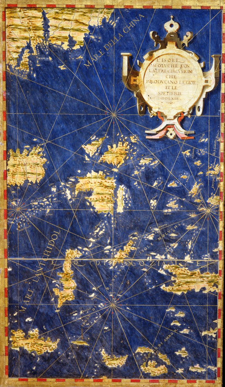 A Fülöp-szigetek térképe, a „Sala delle Carte Geografiche” (Földrajzi Térképek Csarnoka) 1570 körül (olaj, panel) alkotó: Egnazio Danti