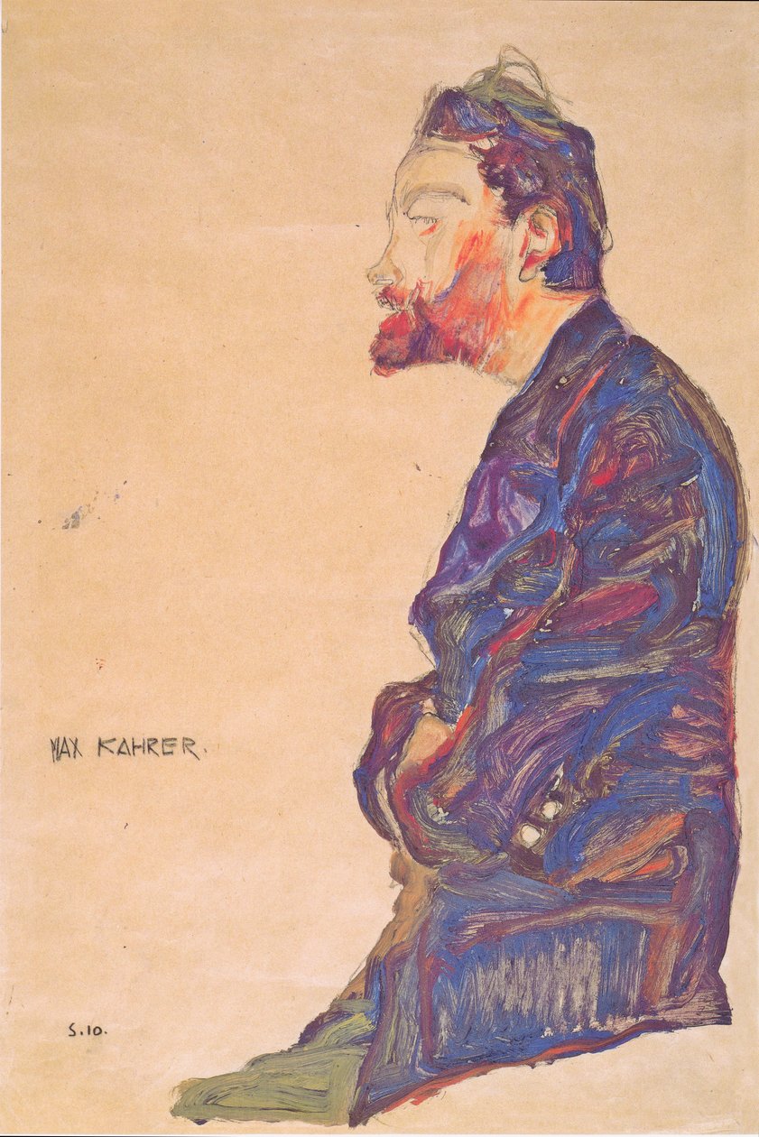 Max Kahrer a profilban alkotó: Egon Schiele