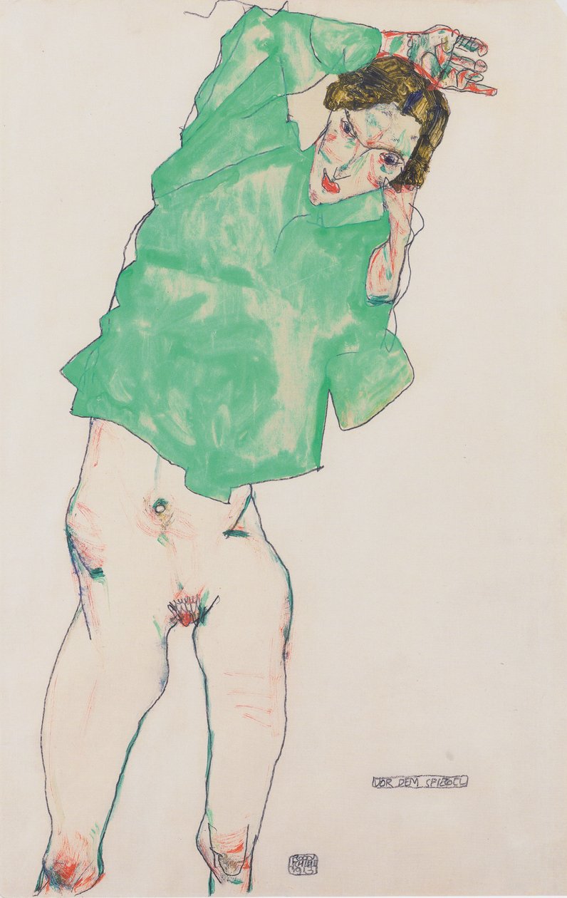 Tükrözés előtt alkotó: Egon Schiele