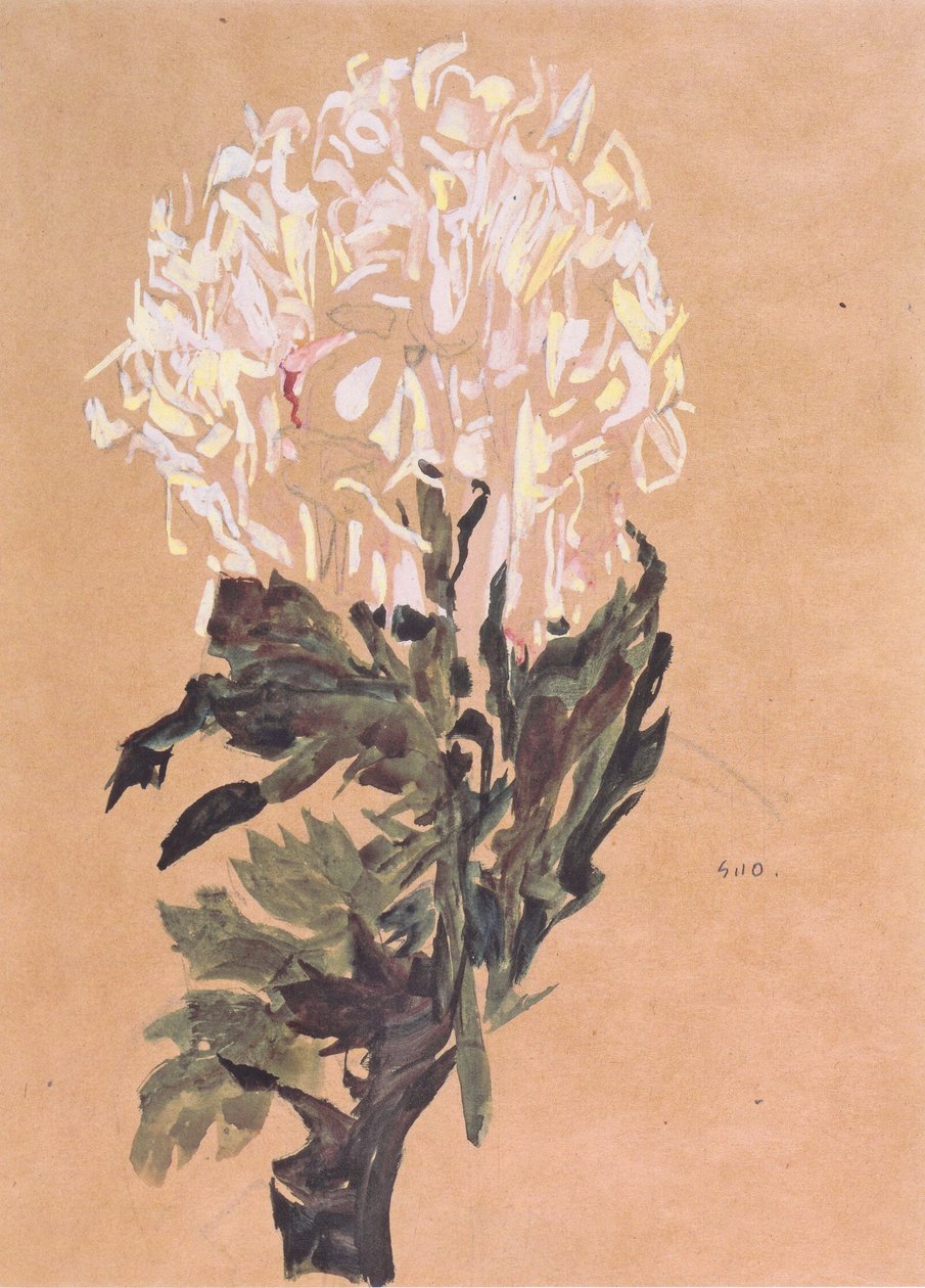 Fehér krizantém alkotó: Egon Schiele