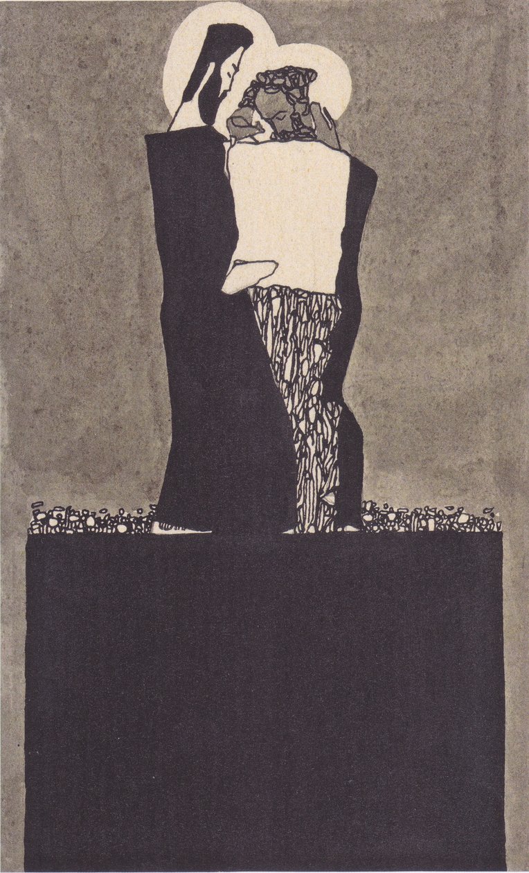 Két férfi nimbenn alkotó: Egon Schiele