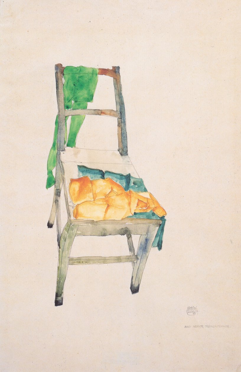 Két zsebkendőm-1912-24 alkotó: Egon Schiele