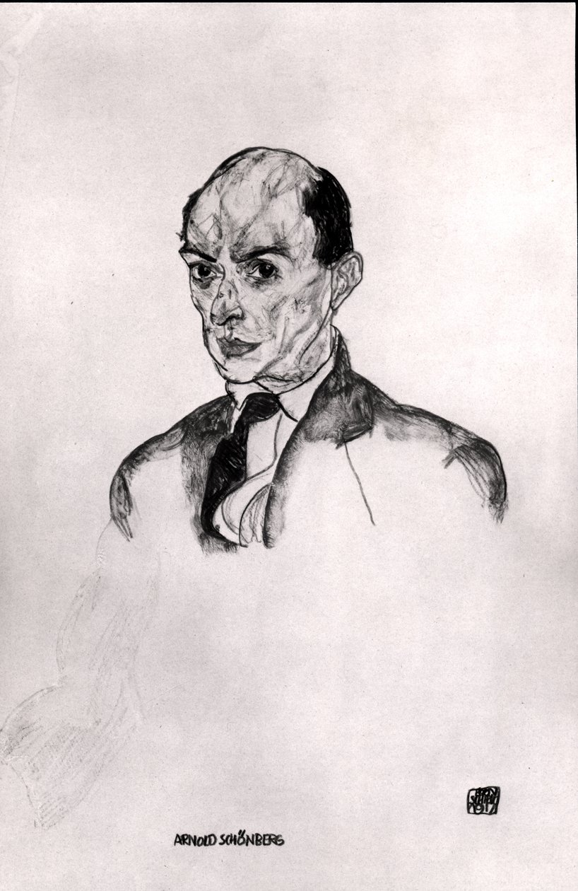 Arnold Schonberg (1874-1951) portréja 1917 alkotó: Egon Schiele