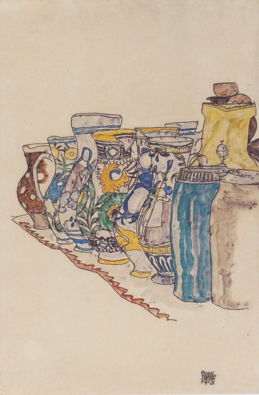 Festett parasztkorsók alkotó: Egon Schiele