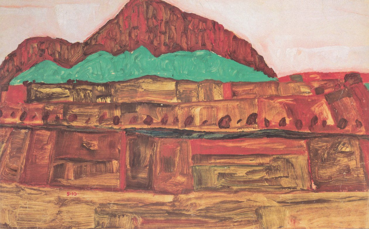 Hegyi táj alkotó: Egon Schiele