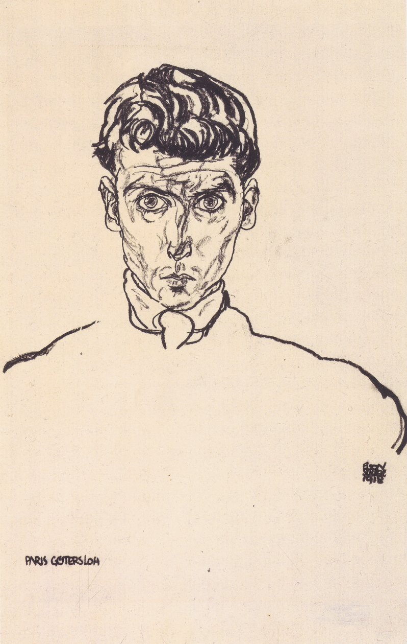 Albert Paris Gütersloh portréja alkotó: Egon Schiele
