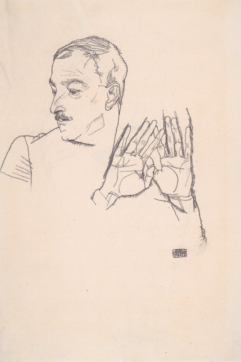 Arthur Roessler arcképe alkotó: Egon Schiele