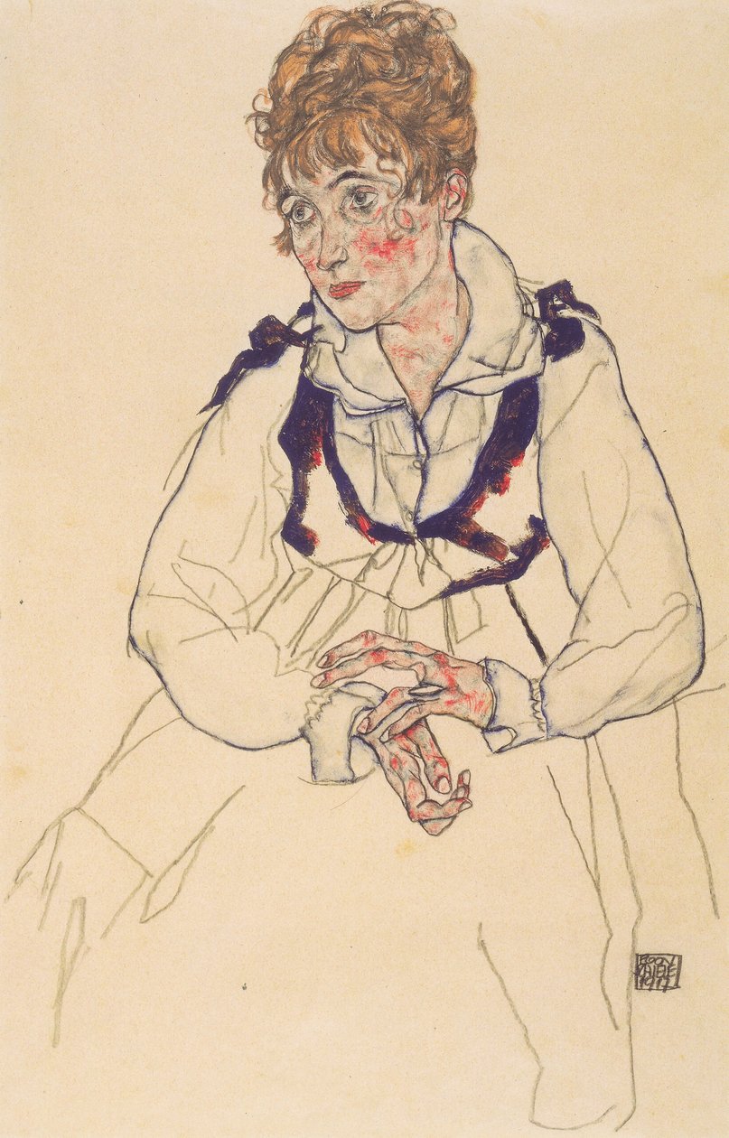 Edith Schiele portréja alkotó: Egon Schiele
