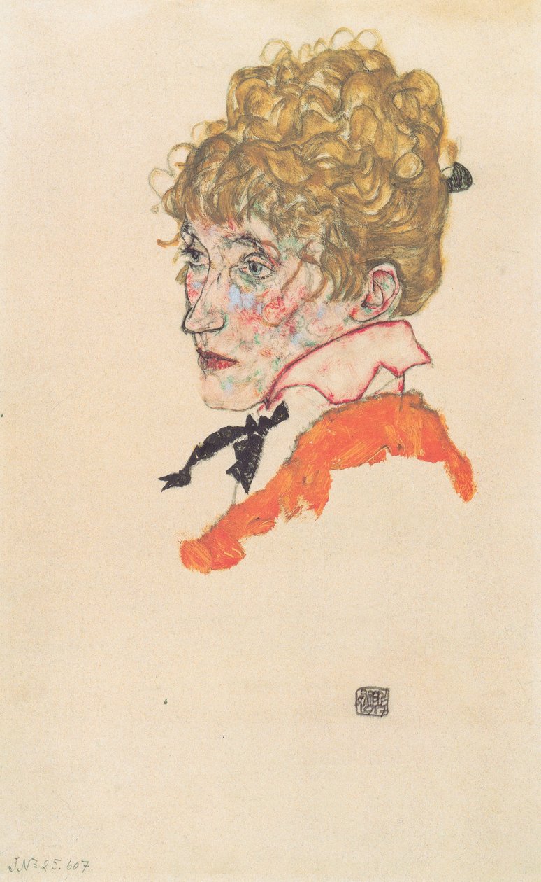 Edith Schiele portréja alkotó: Egon Schiele