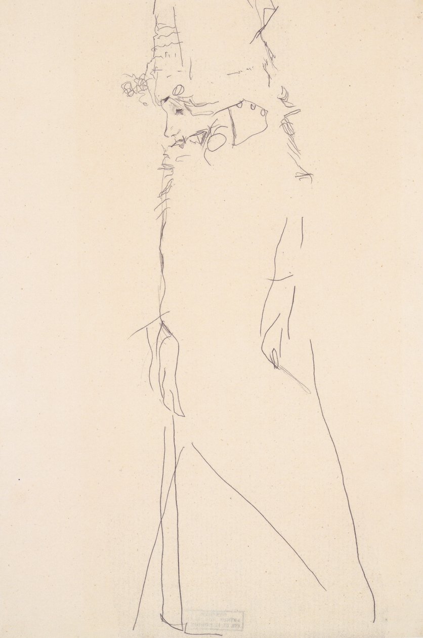 Gerti Schiele portréja csukott szemmel alkotó: Egon Schiele
