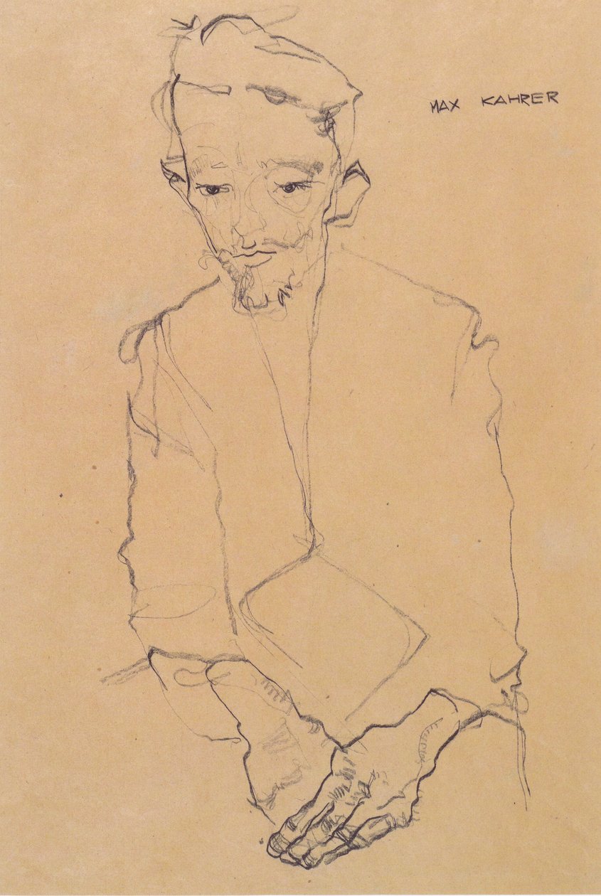 Max Kahrer arcképe alkotó: Egon Schiele