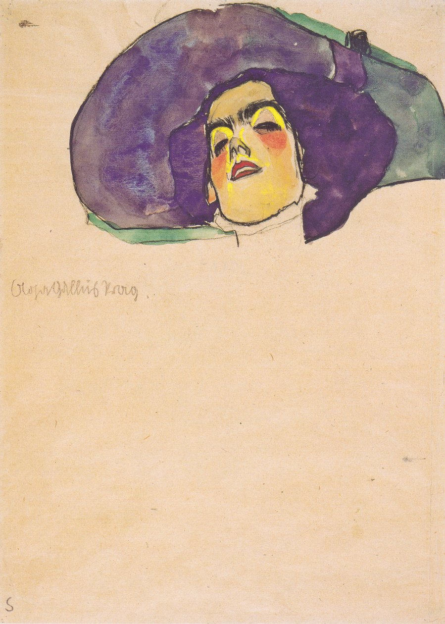 Olga Gallus Prága portréja alkotó: Egon Schiele