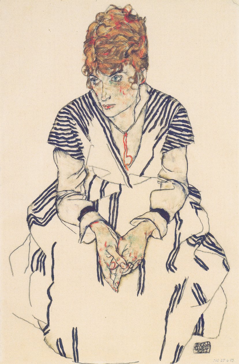 A művész sógornője, Adele Harms portréja alkotó: Egon Schiele