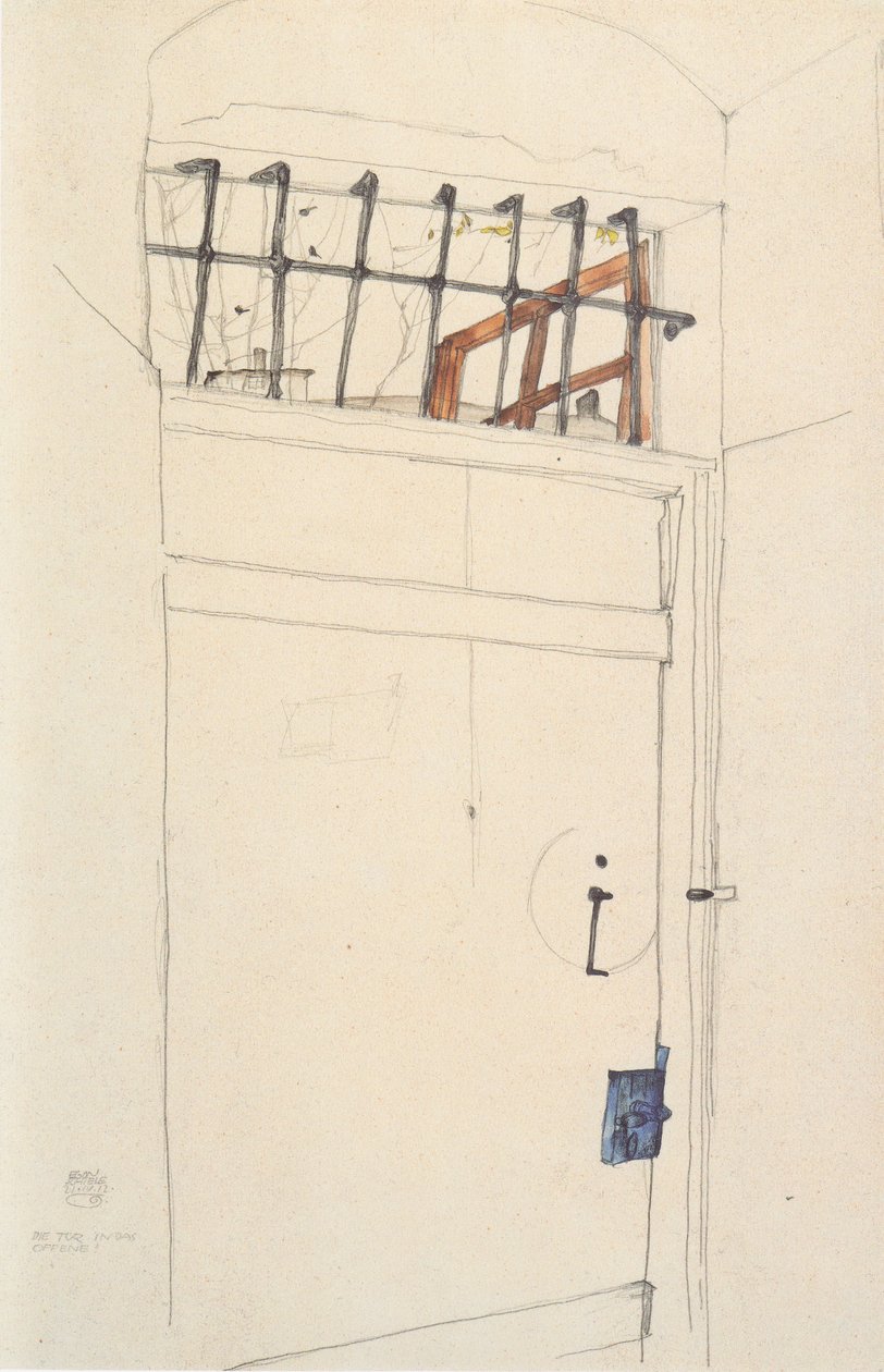 Az ajtó nyitva alkotó: Egon Schiele