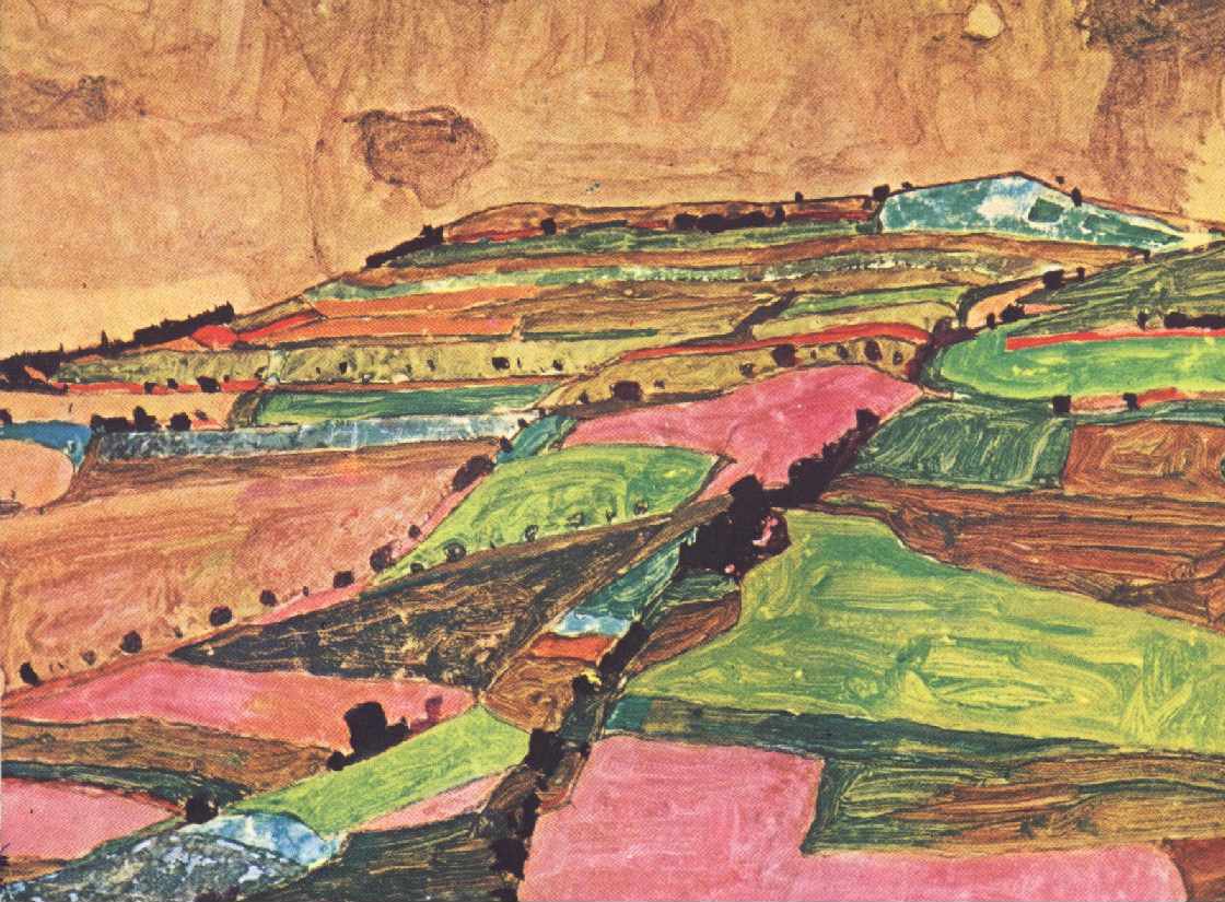 Mezői táj alkotó: Egon Schiele