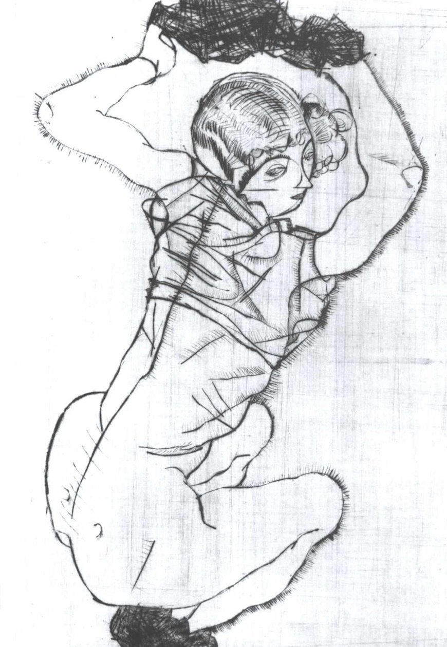 Guggolás alkotó: Egon Schiele