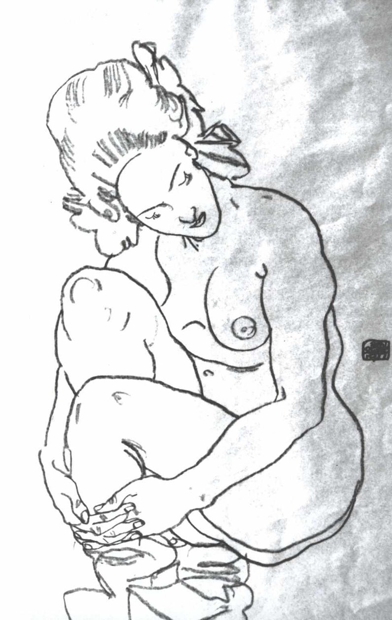 Kauernder Akt alkotó: Egon Schiele