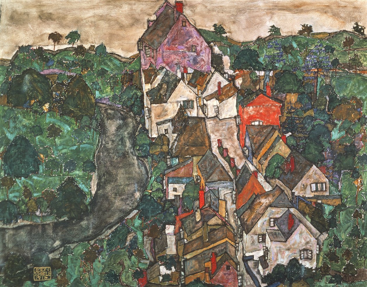 Krumau alkotó: Egon Schiele