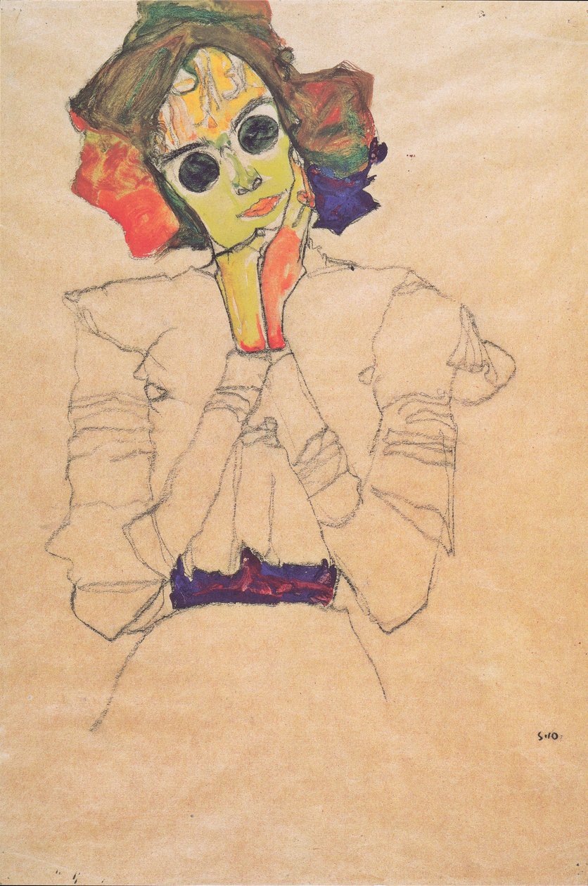 Lány napszemüveggel alkotó: Egon Schiele