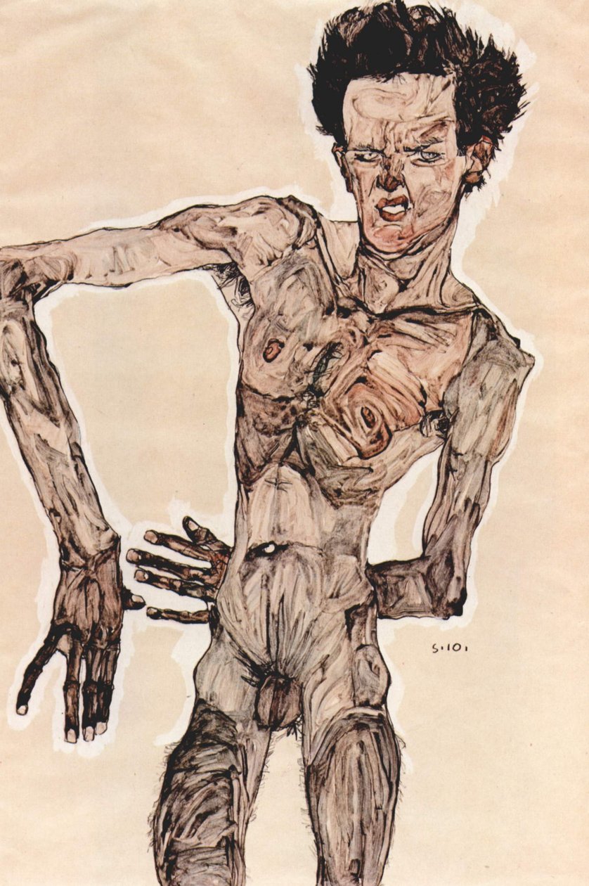 Férfi meztelen alkotó: Egon Schiele