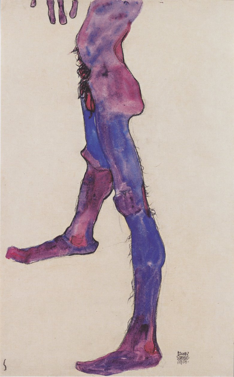 Férfi hasi törzs alkotó: Egon Schiele