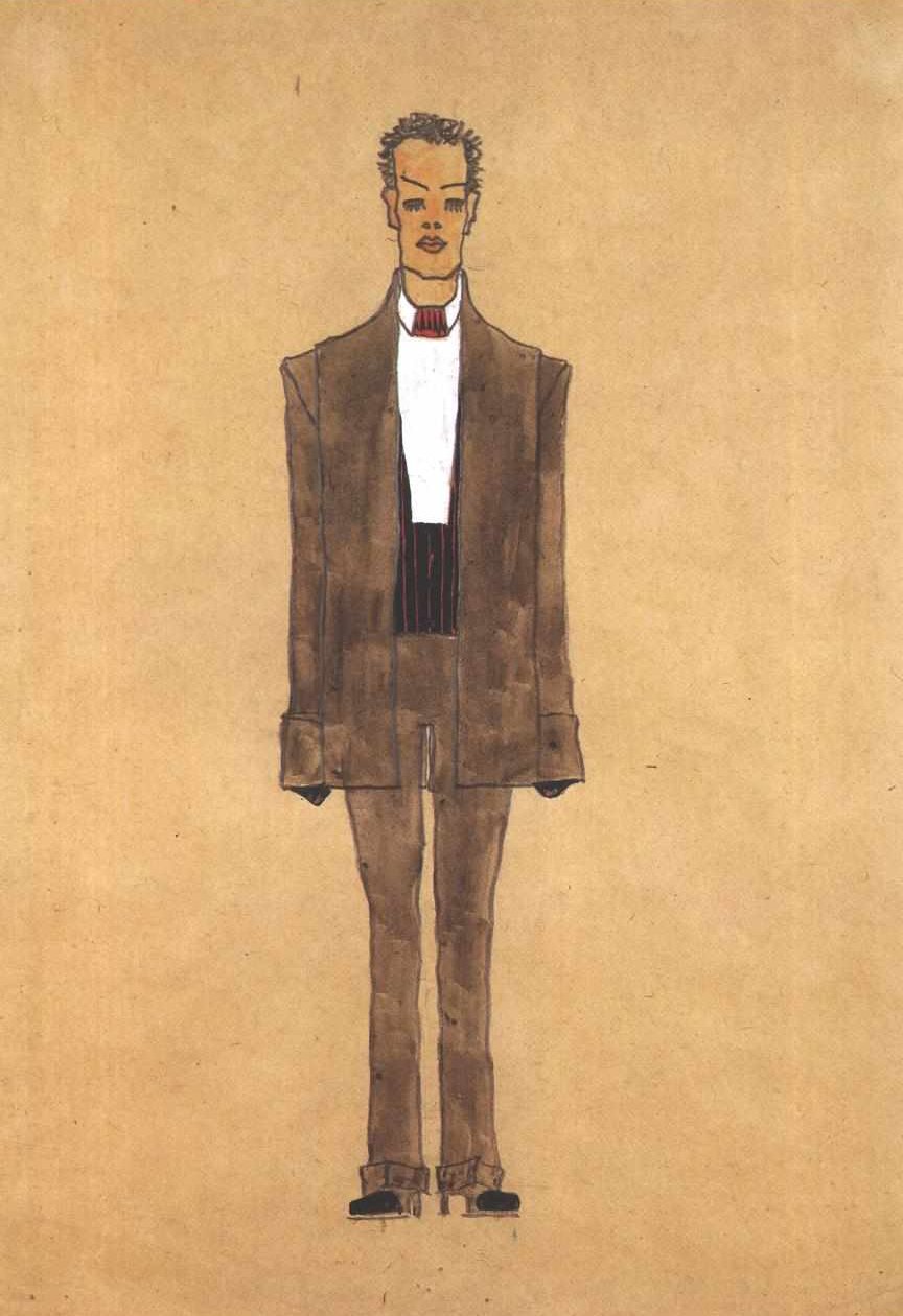 Modeentwurf Abendanzug alkotó: Egon Schiele