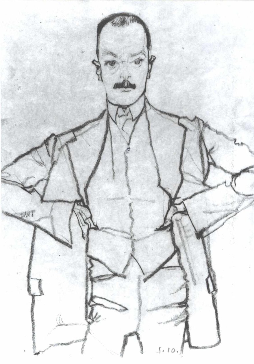 Portré Arthur Roessler alkotó: Egon Schiele