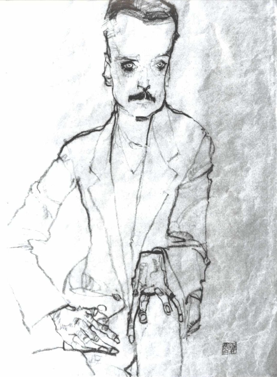 Eduard Kosmack arcképe alkotó: Egon Schiele