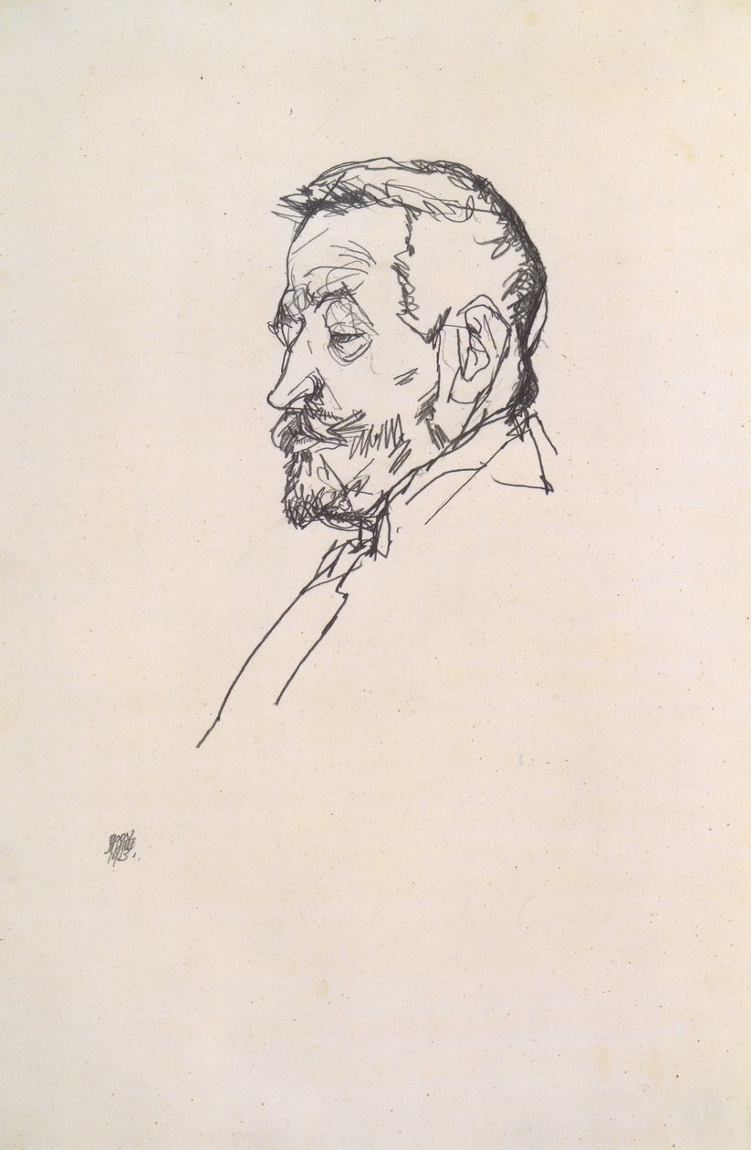 Heinrich Benesch arcképe alkotó: Egon Schiele