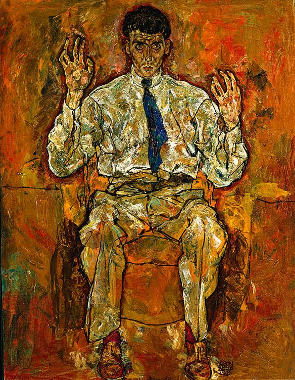 Albert Paris von Gütersloh portréja alkotó: Egon Schiele
