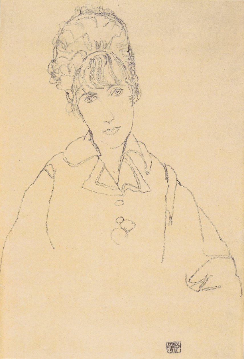 Edith Schiele portréja alkotó: Egon Schiele