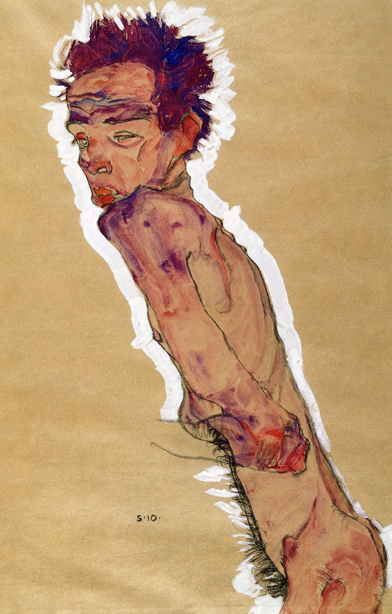 Önarckép akt, 1910 alkotó: Egon Schiele