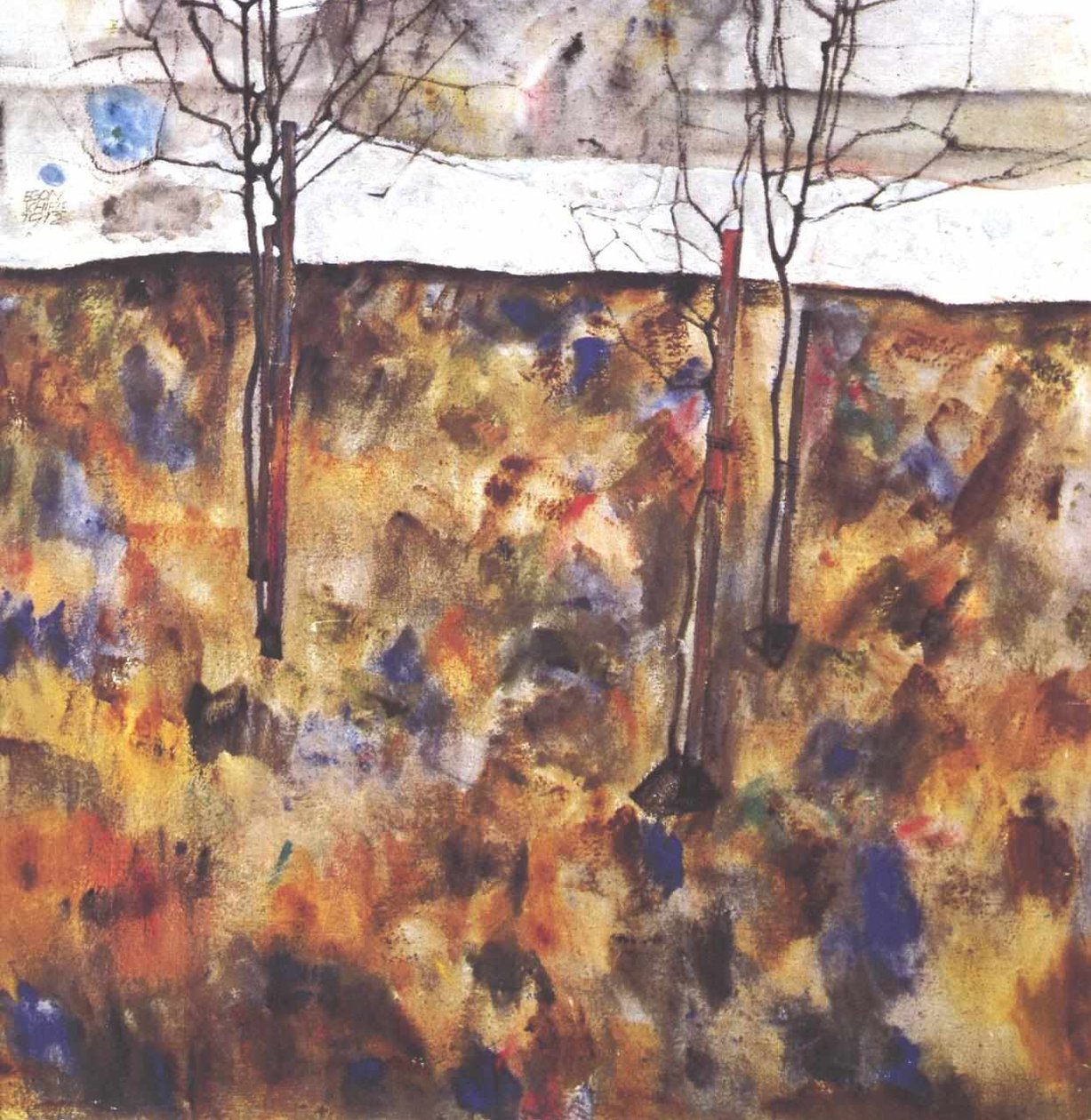 Téli fák alkotó: Egon Schiele