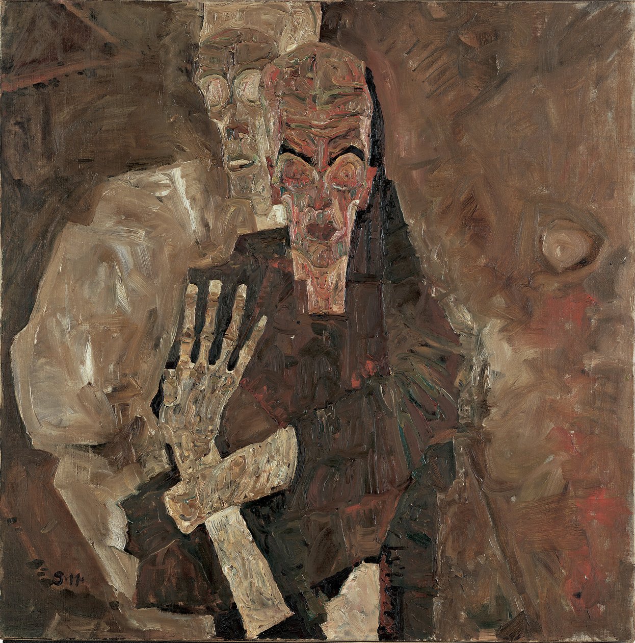 Önlátó II (Halál és ember) alkotó: Egon Schiele
