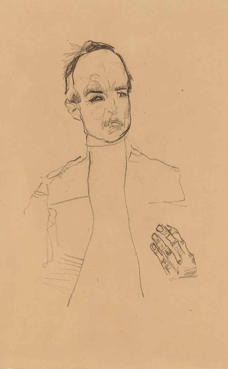 2022 NYR 20682 0724 001(egon schiele ülő fiú összekulcsolt kézzel portré tanulmány dr oska011034) alkotó: Egon Schiele