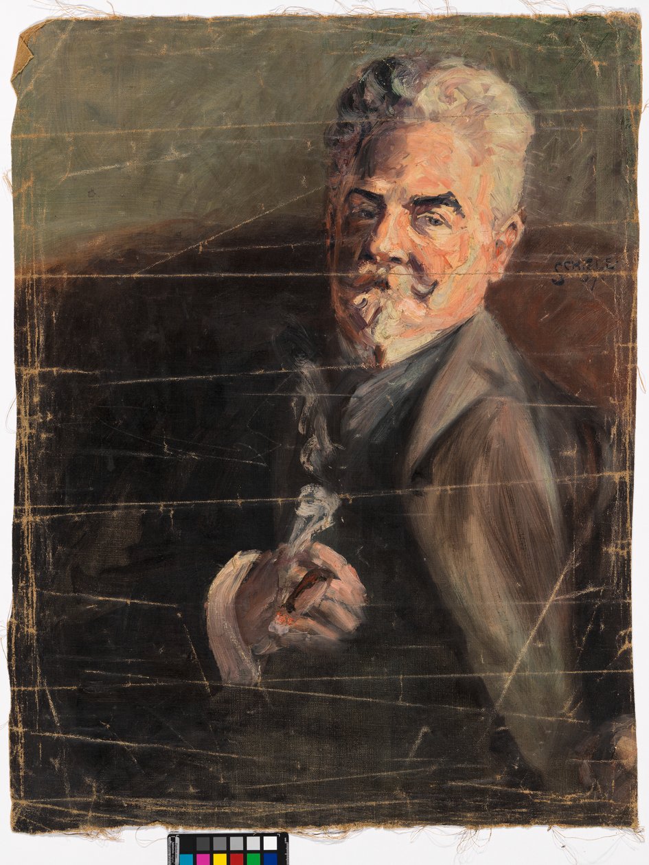 Leopold Czhiaczek portréja alkotó: Egon Schiele