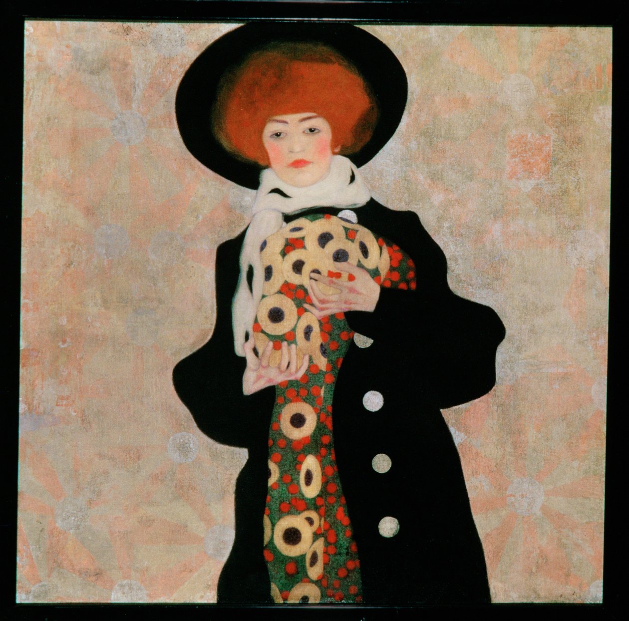 Bildnis einer Frau mit schwarzem Hut [Portrait of a ... alkotó: Egon Schiele